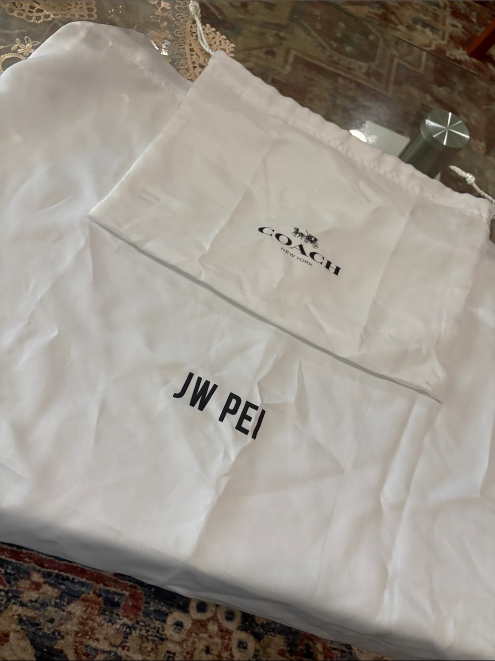 Coach NY White Satin Storage Dust Bag lot